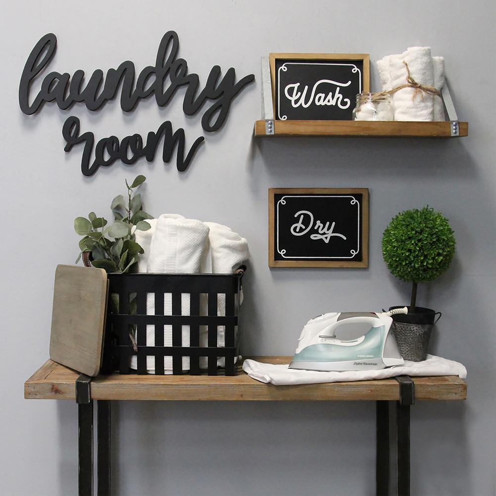 Stratton Home Decor Wood Laundry Room Script Wall Décor. Picture 5