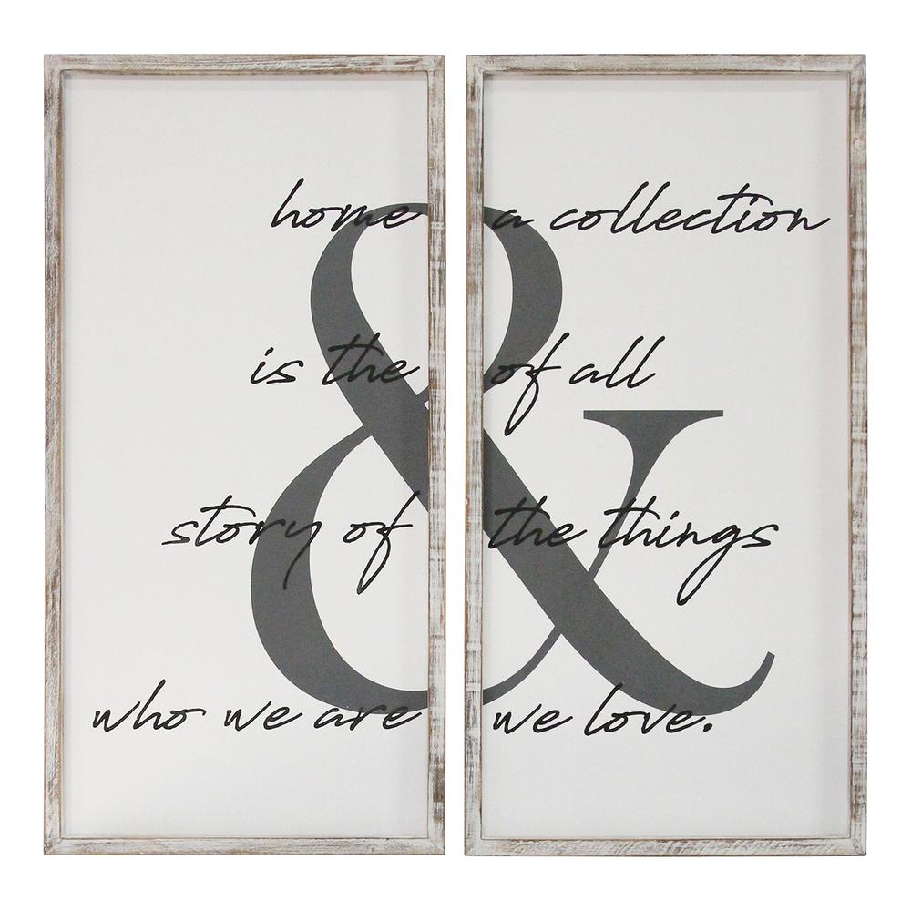Stratton Home Decor 2 Pc Home is the Story Wall Art. Picture 1