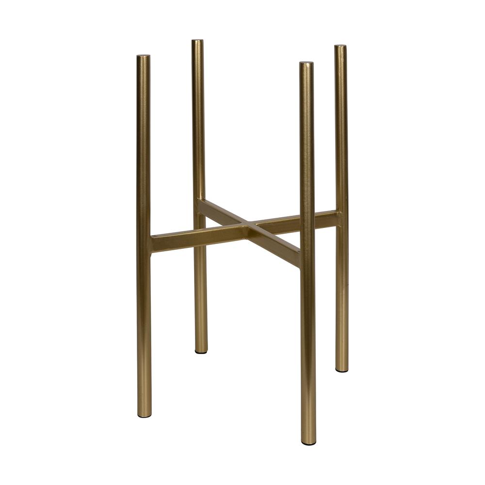 Stratton Home Decor Modern Black and Gold Metal Plant Stand. Picture 8