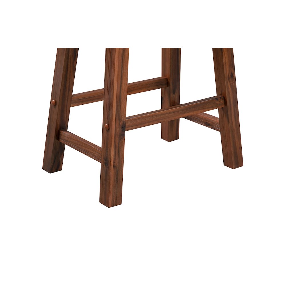 Sonoma Backless Saddle Counter Stools - Chestnut Wire-Brush - Set of 2. Picture 7