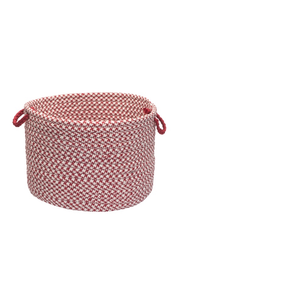 Houndstooth Bright Edge - Sangria 24"x14" Basket. Picture 1