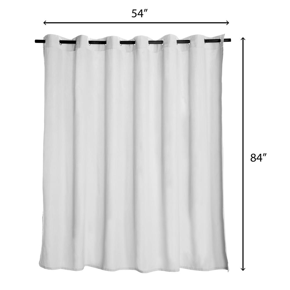 Tangerine Orange Stripe Grommet Semi-Sheer Outdoor Curtain Panel (2-Pack). Picture 2