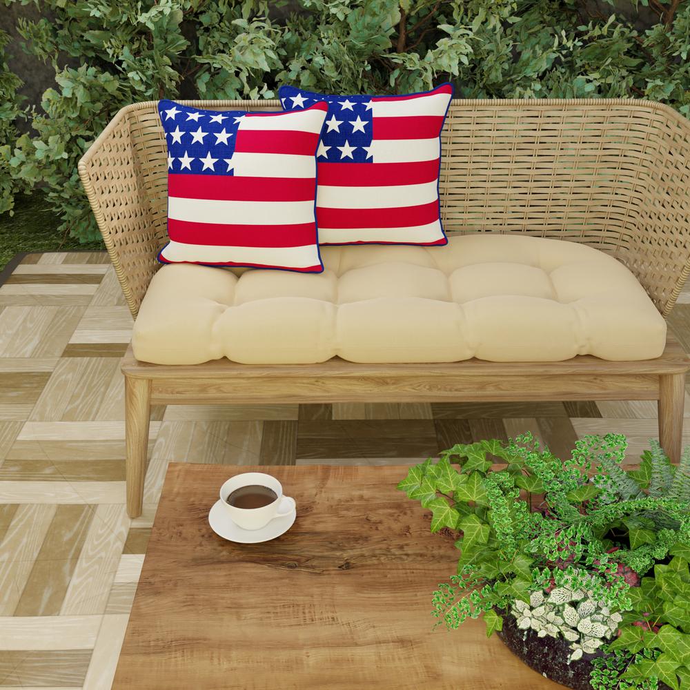 Red, White and Blue American Flag Knife Edge Outdoor Throw Pillow (2-Pack). Picture 3