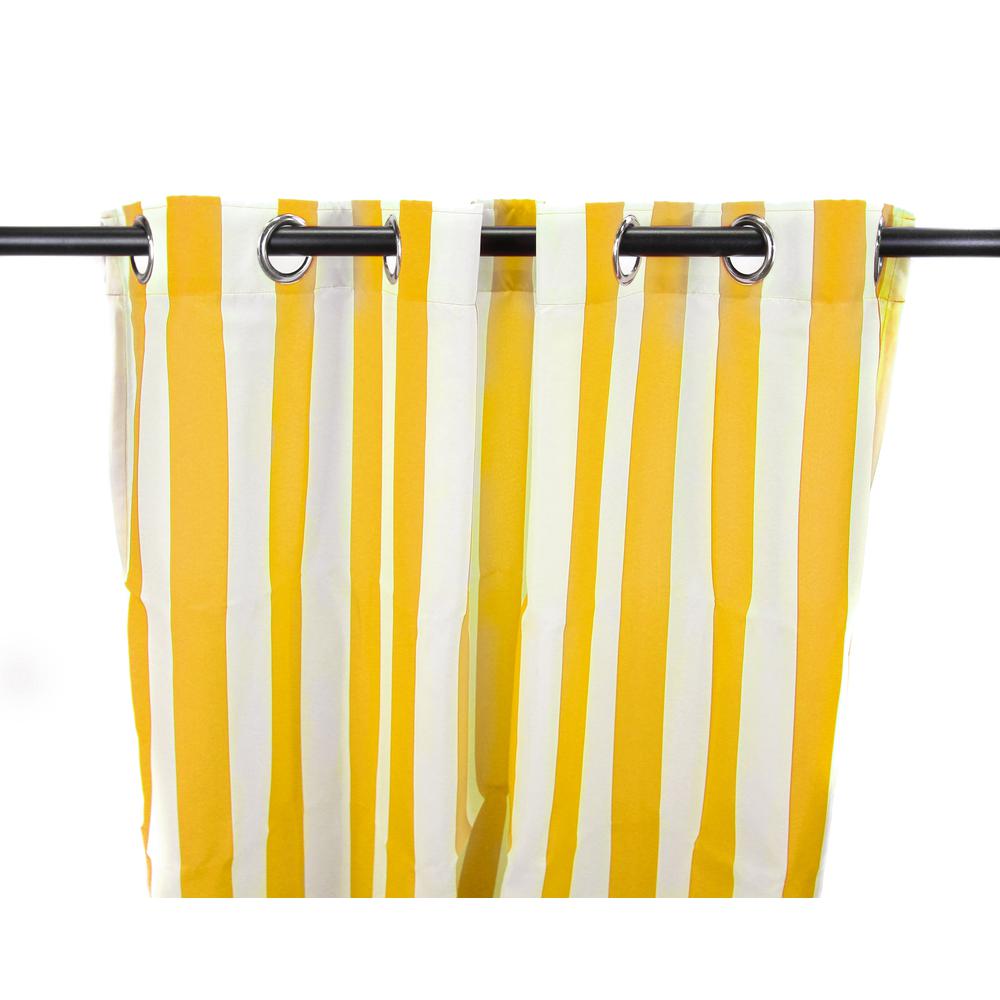 Indoor/Outdoor Curtains, Yellow/White color. Picture 1
