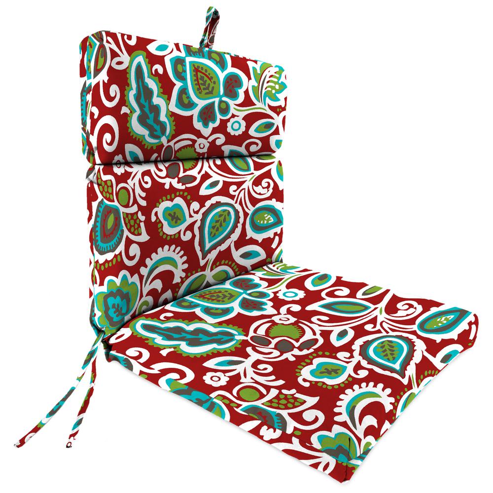 Outdoor French Edge Chair Cushion, Multi color. Picture 1
