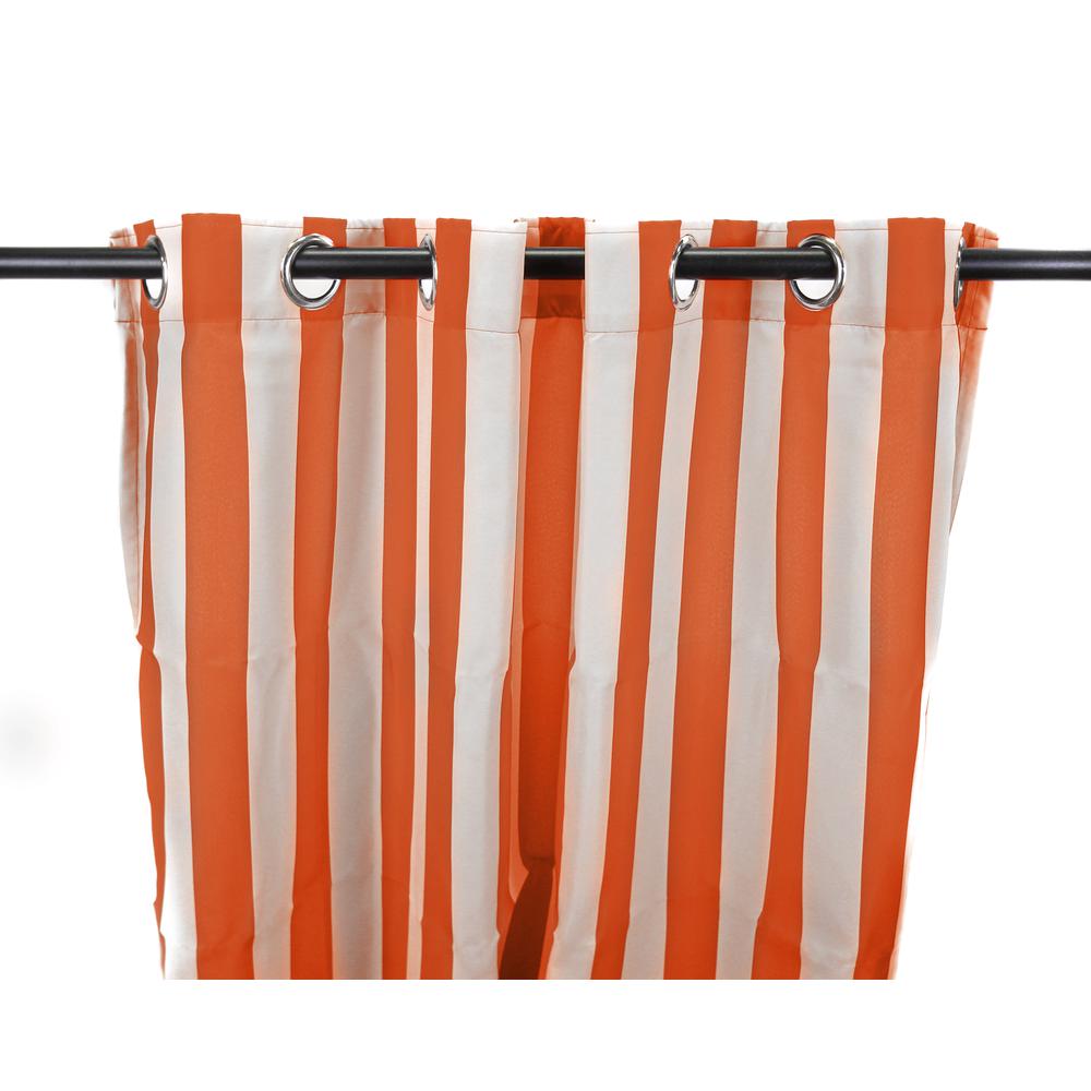 Indoor/Outdoor Curtains, Orange/White color. Picture 1