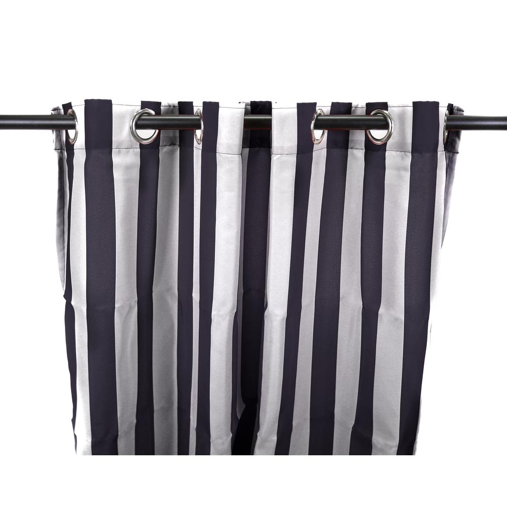 Indoor/Outdoor Curtains, Navy/White color. Picture 1