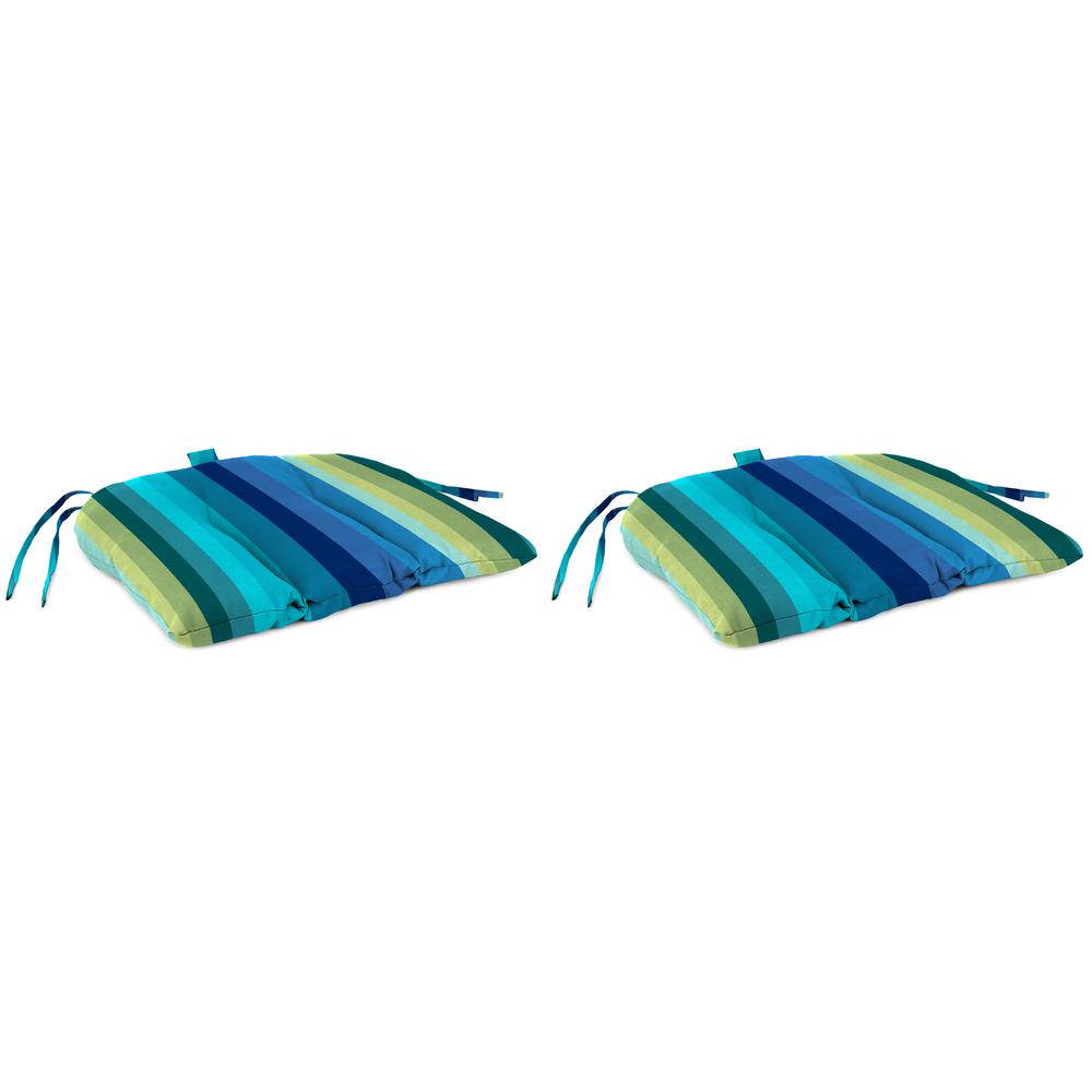 Outdoor Countour Seat Cushion, 2-Pack, Multi color. Picture 1