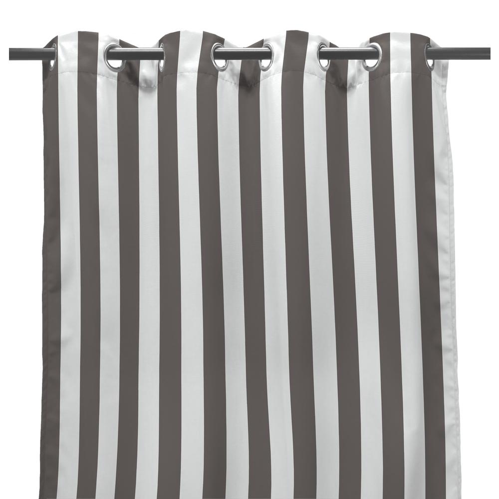 Indoor/Outdoor Curtains, Gray/White color. Picture 1