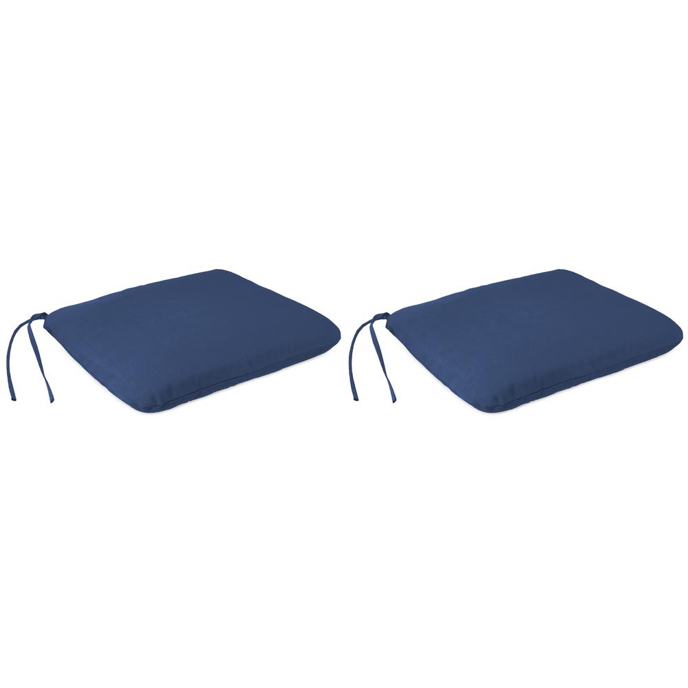 Outdoor  Seat Cushion, 2-Pack, Blue color. The main picture.