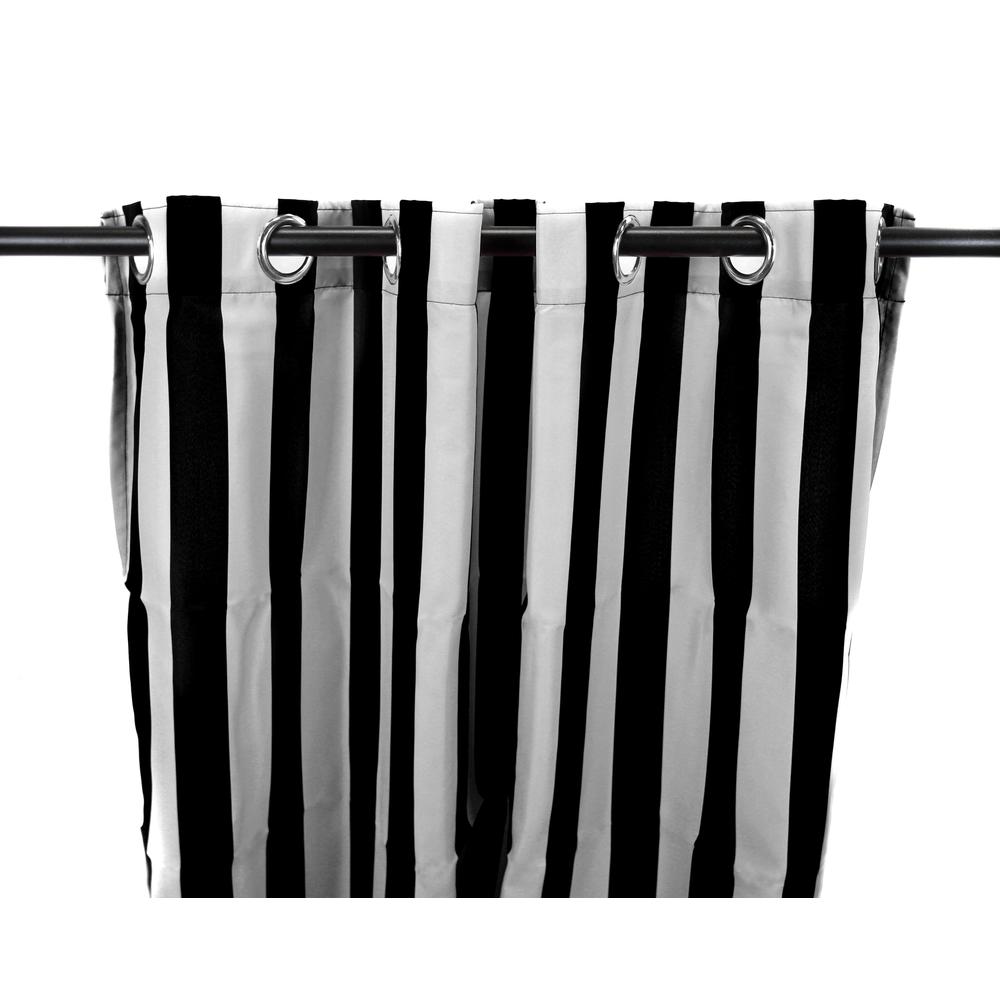 Indoor/Outdoor Curtains, Black/White color. Picture 1
