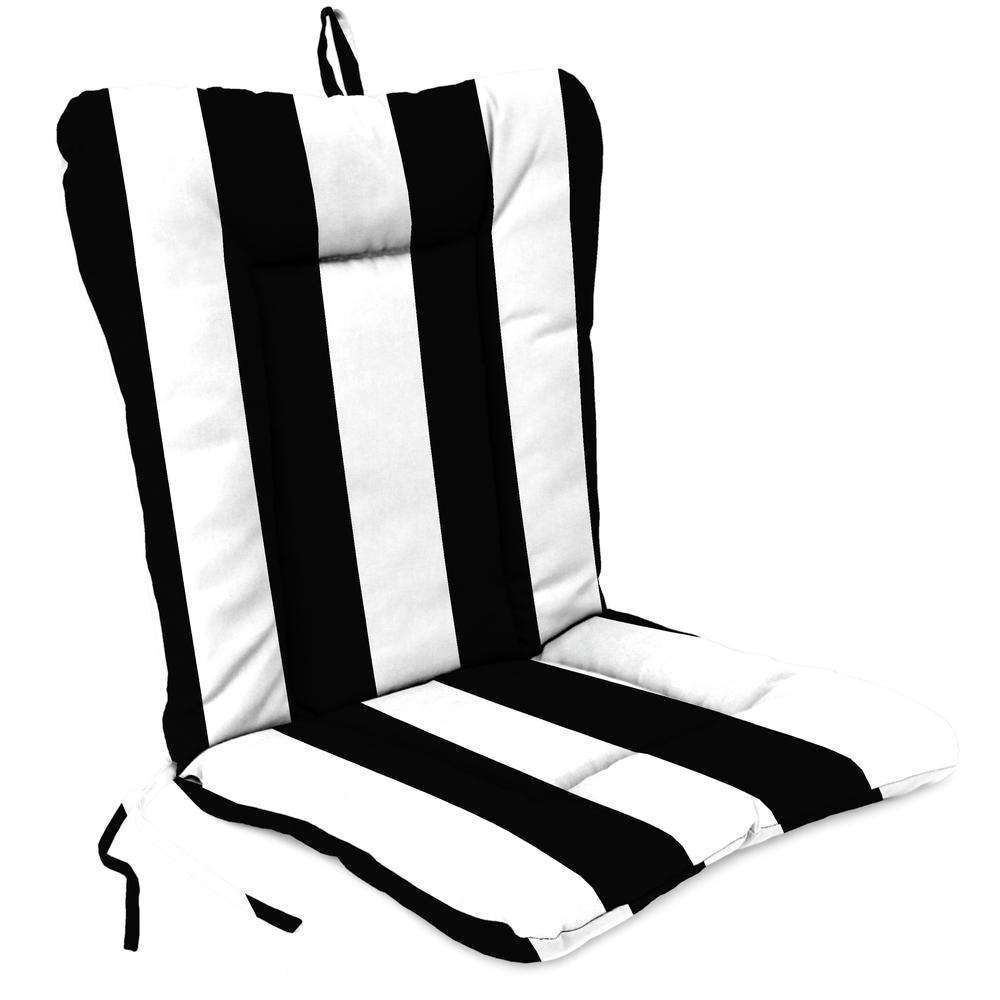 Jordan Manufacturing Outdoor Knife Edge Euro Style Chair Cushion- CABANA BLACK. The main picture.