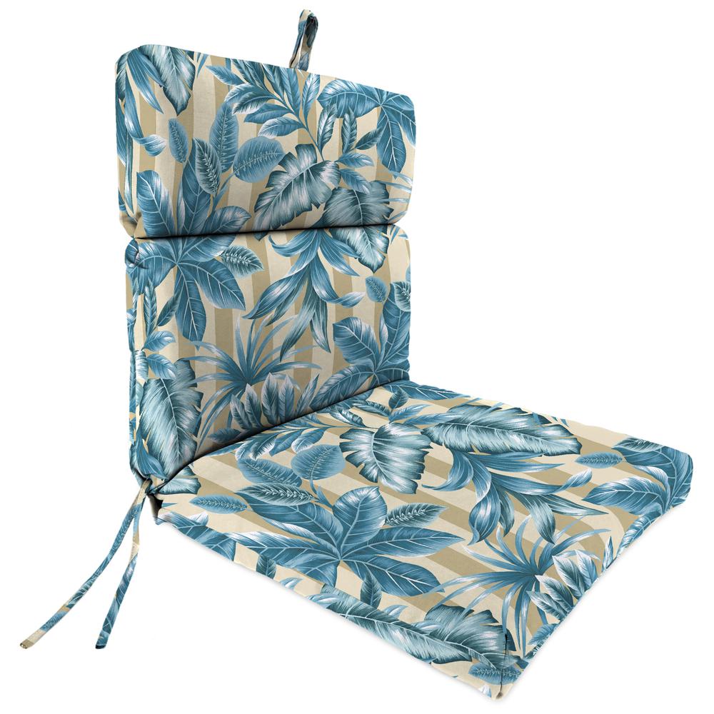 Jordan Manufacturing Outdoor French Edge Chair Cushion- FREEMONT CHAMBRAY. Picture 1