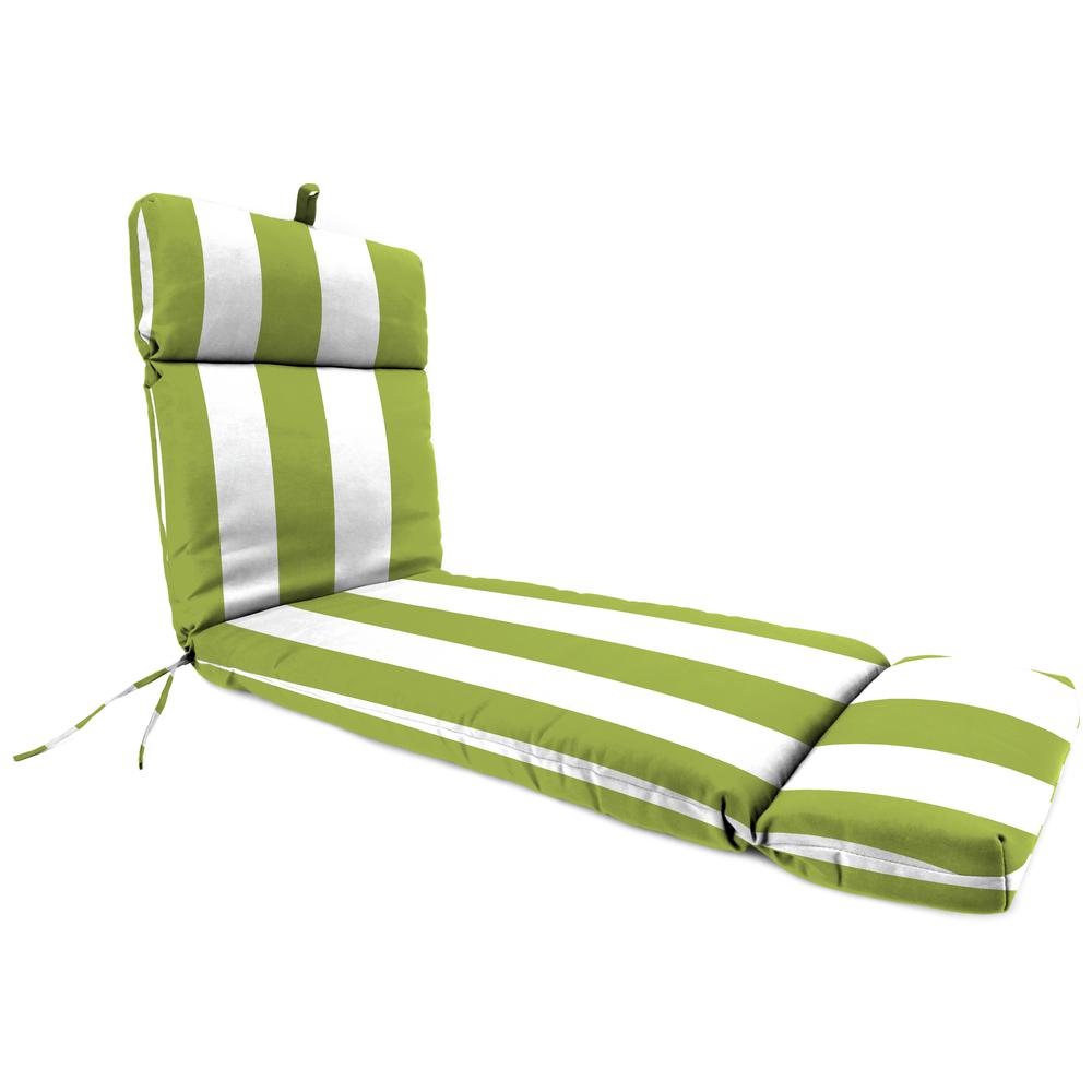 Jordan Manufacturing Outdoor French Edge Chaise Lounge Cushion- CABANA CITRUS. Picture 1