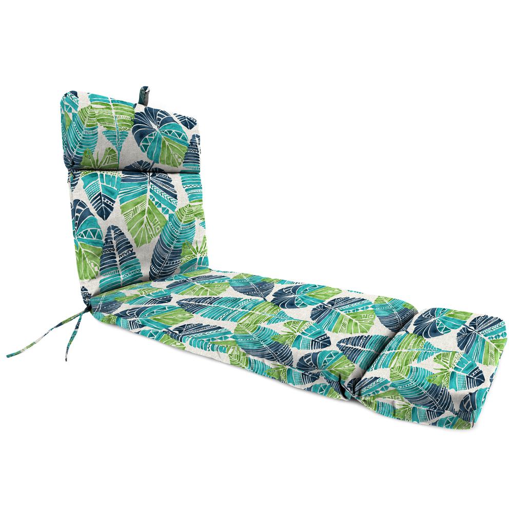 Jordan Manufacturing Outdoor French Edge Chaise Lounge Cushion- HIXON CARRIBEAN. Picture 1