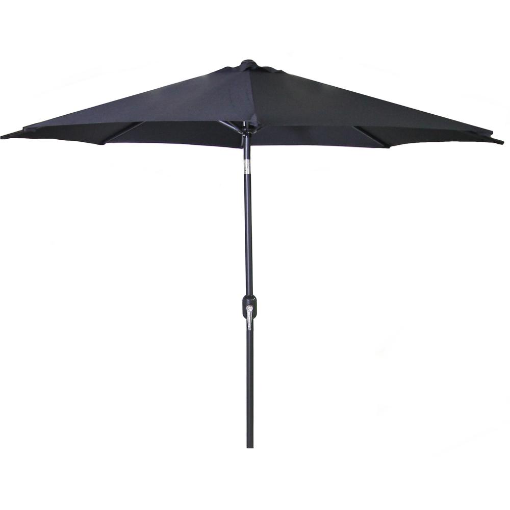 9ft Steel Market umbrella, Black color. Picture 1