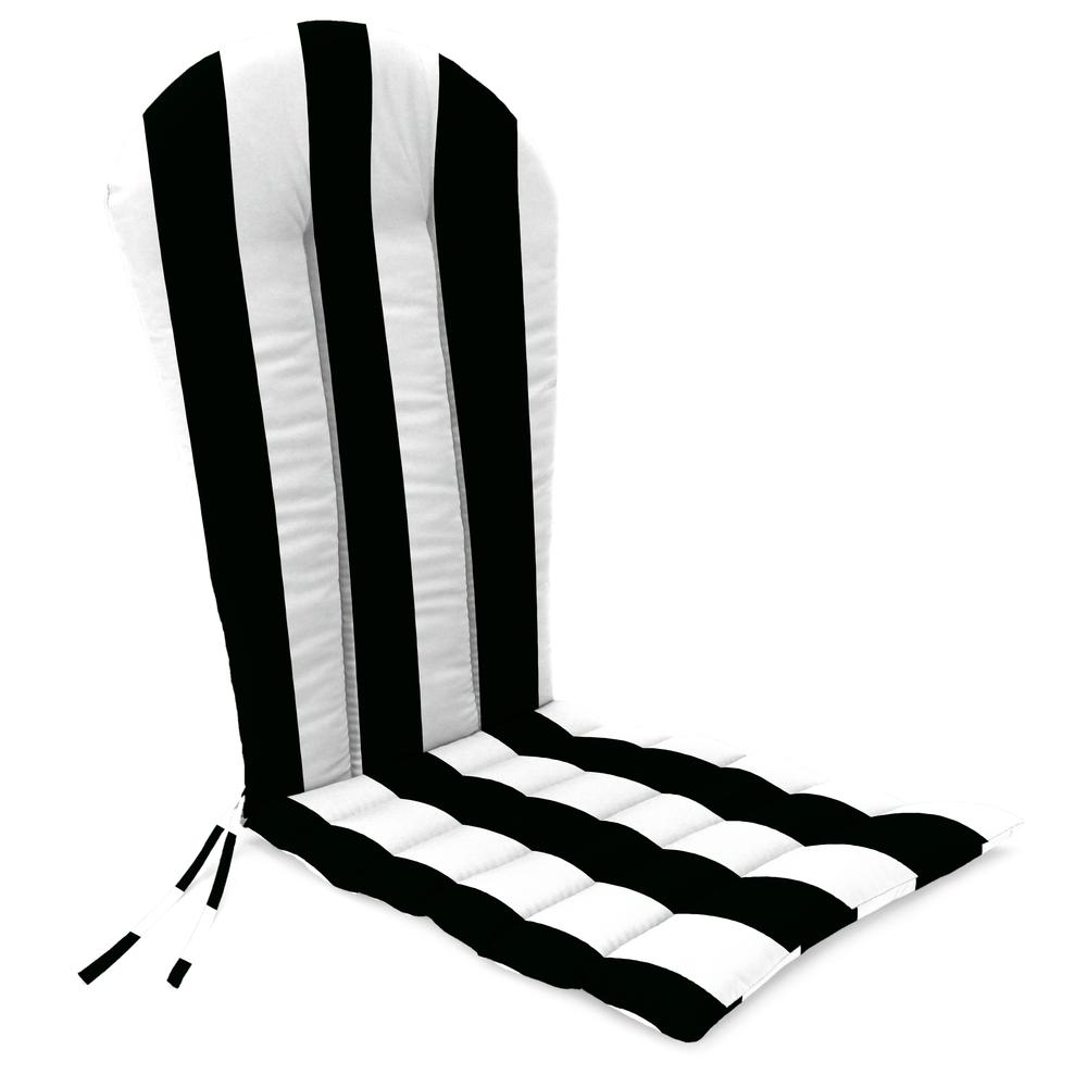 Jordan Manufacturing Outdoor Knife Edge Adirondack Chair Cushion- CABANA BLACK. Picture 1
