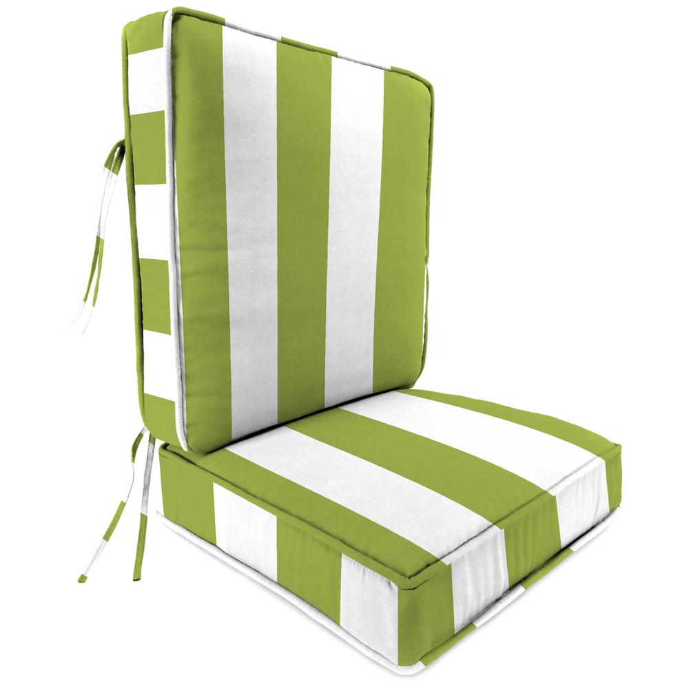 Jordan Manufacturing Outdoor 2PC Attached Deep Seat Chair Cushion- CABANA CITRUS. Picture 1