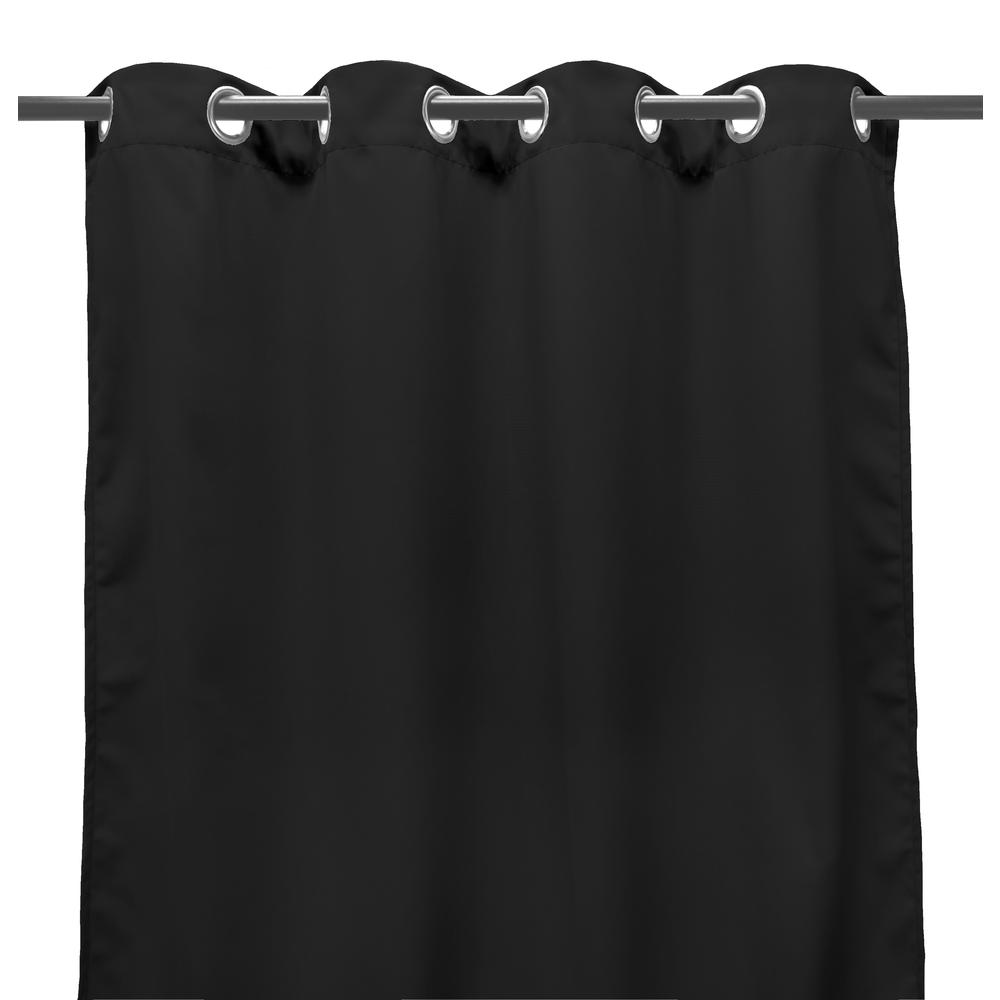 Indoor/Outdoor Curtains, Black color. Picture 1