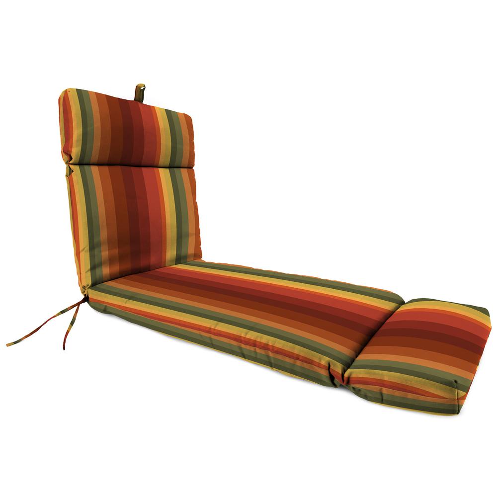 Islip Cayenne Maroon Stripe Rectangular French Edge Outdoor Cushion with Ties. Picture 1