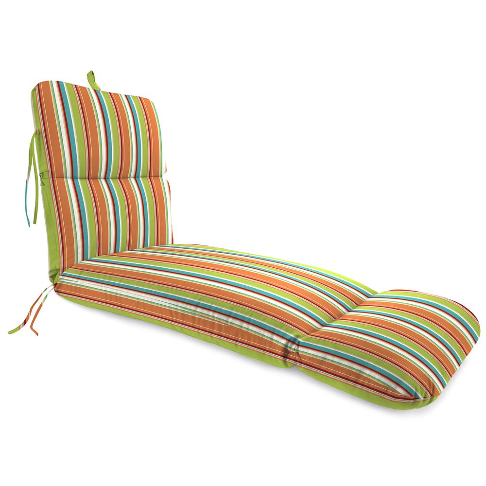 Covert Breeze Multi Stripe Outdoor Cushion with Ties and Hanger Loop. Picture 1