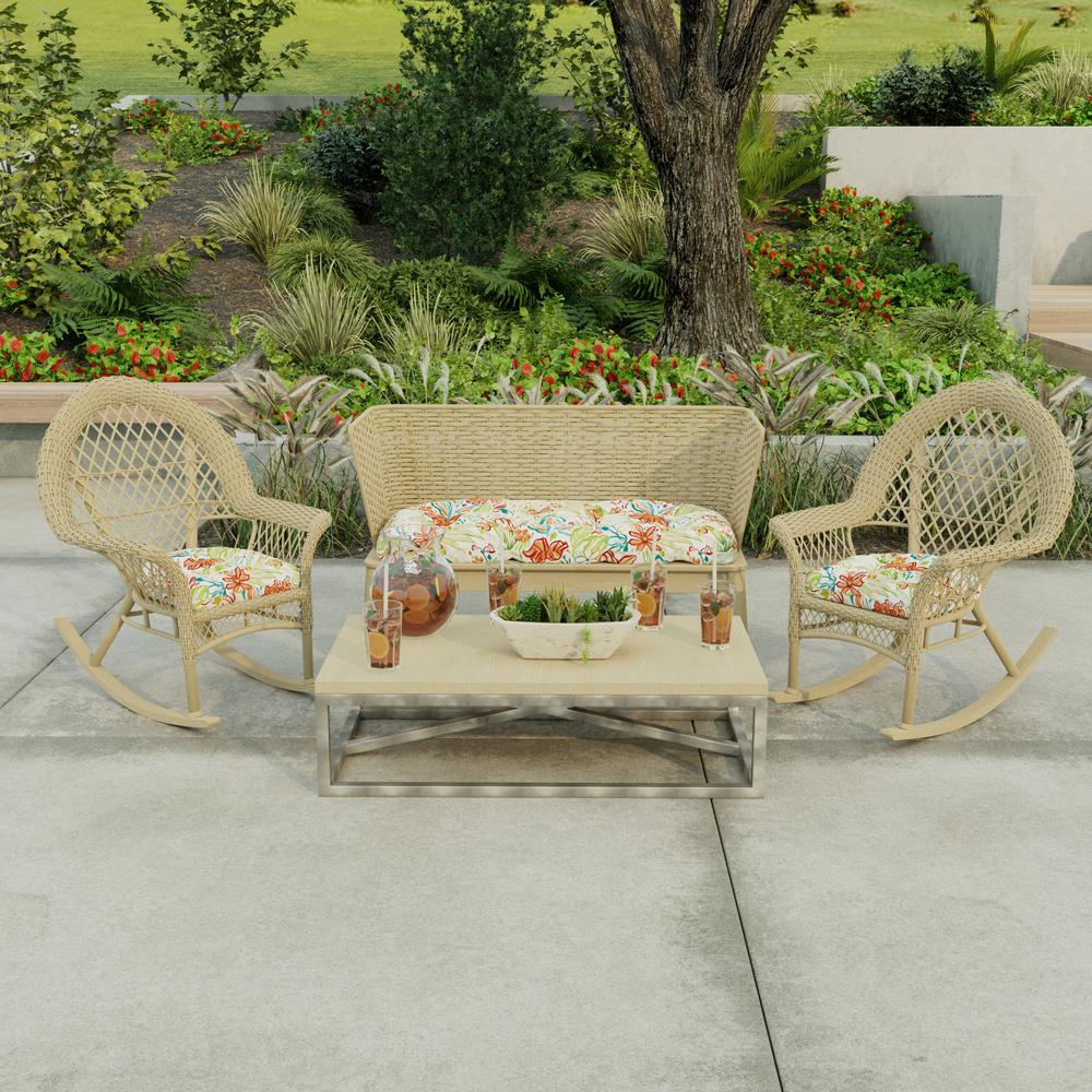 3-Piece Valeda Breeze Multi Floral Tufted Outdoor Cushion Set. Picture 3