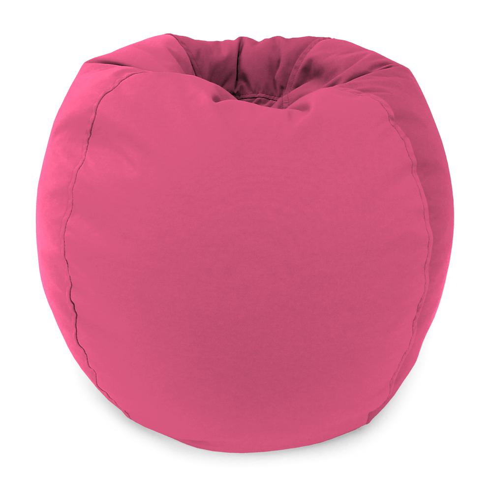 25" Pink Solid Round Junior Bean Bag Chair. Picture 1