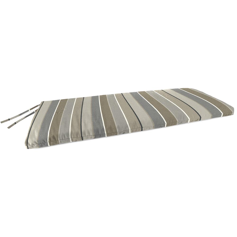 Sunbrella Milano Charcoal Multi Stripe Outdoor Settee Swing Bench Cushion. Picture 1