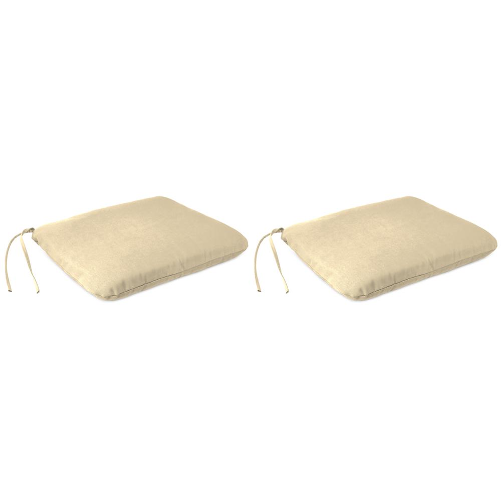 Outdoor  Seat Cushion, 2-Pack, Beige color. The main picture.