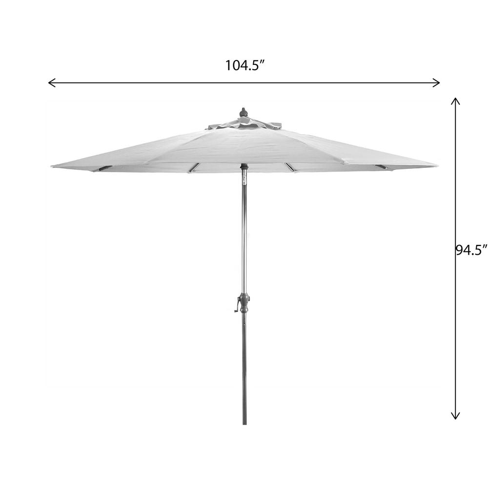 9' Olive Solid Outdoor Patio Umbrella with Push Button Tilt and Crank Opening. Picture 2