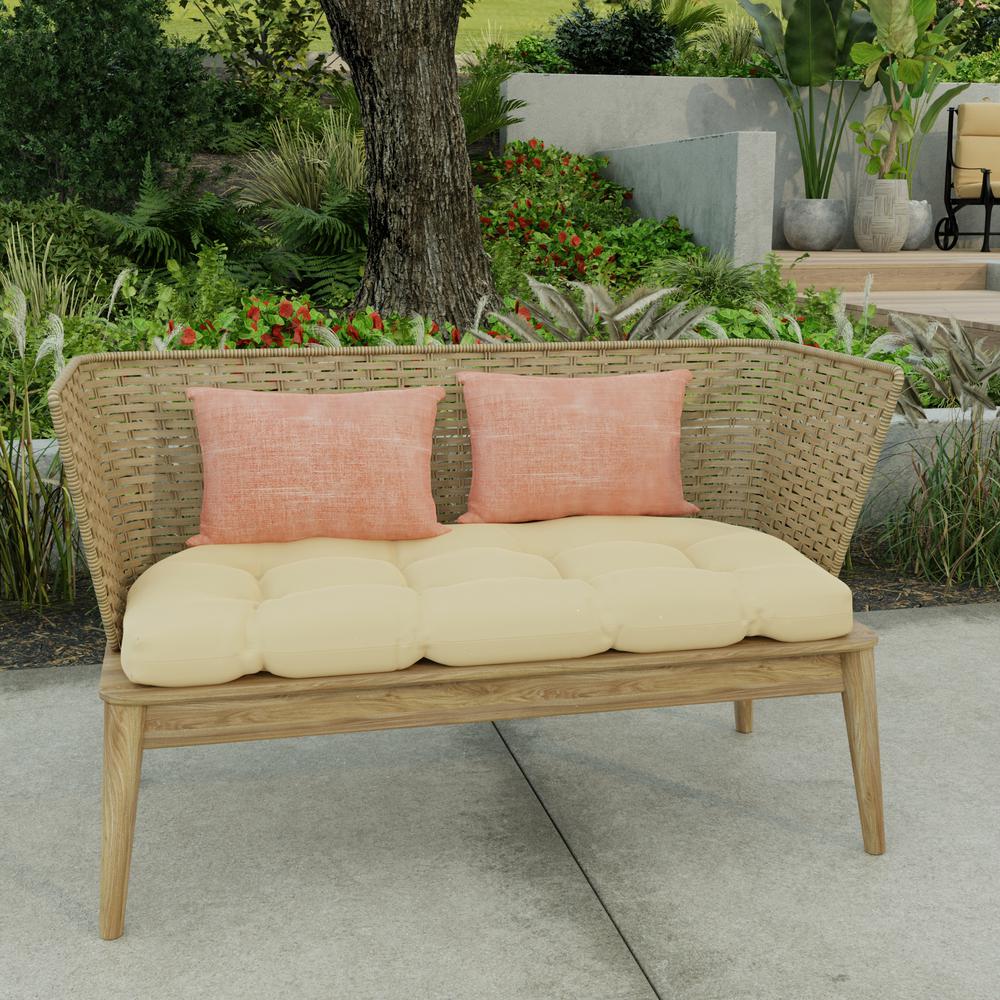 Tory Sunset Orange Solid Outdoor Lumbar Throw Pillows (2-Pack). Picture 3