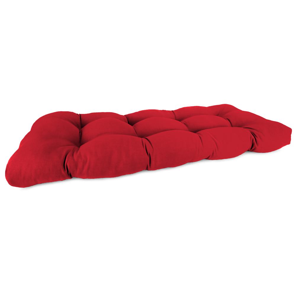 Outdoor Wicker Settee Cushion, Red color. Picture 1