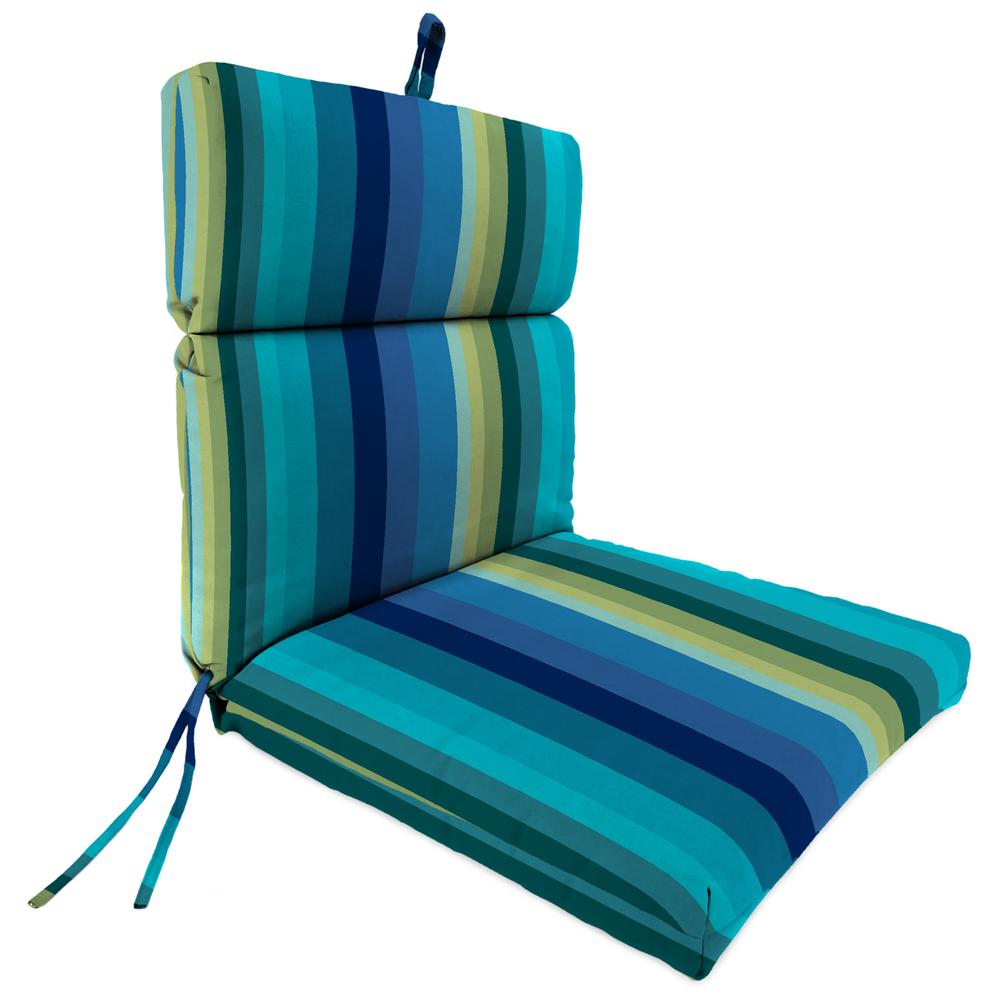 Outdoor French Edge Chair Cushion, Multi color. The main picture.