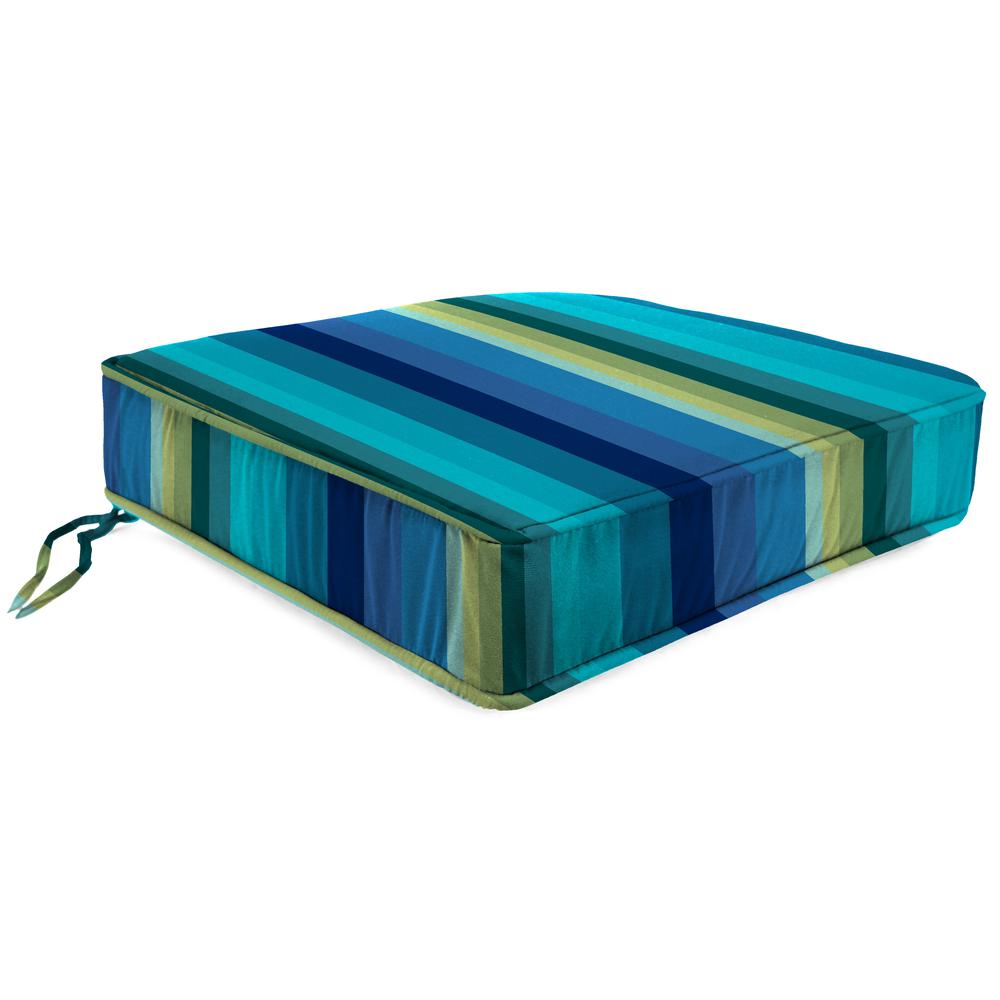 Boxed Edge Chair Cushion, Multi color. The main picture.