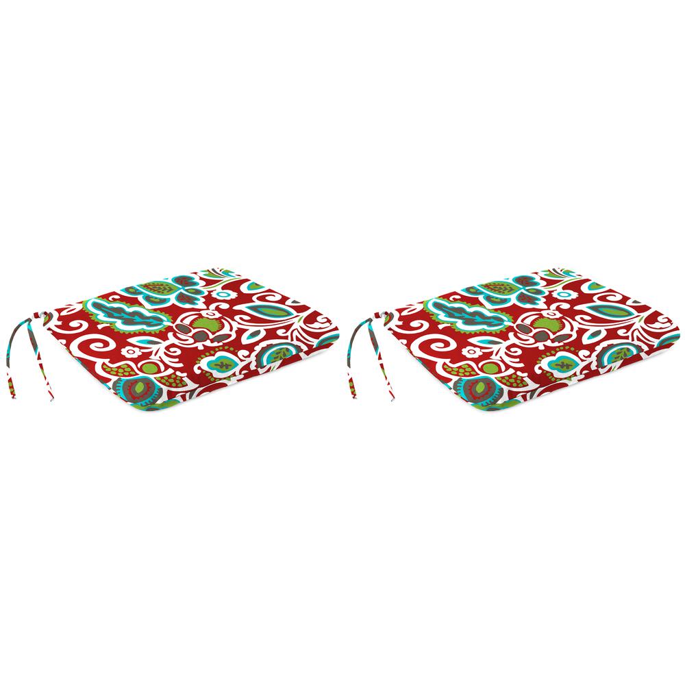 Outdoor  Seat Cushion, 2-Pack, Multi color. Picture 1