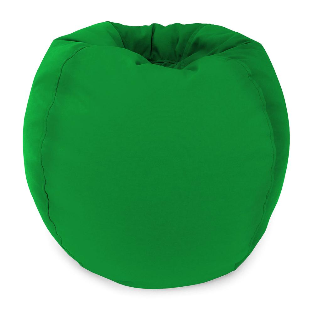 25" Green Solid Round Junior Bean Bag Chair. Picture 1