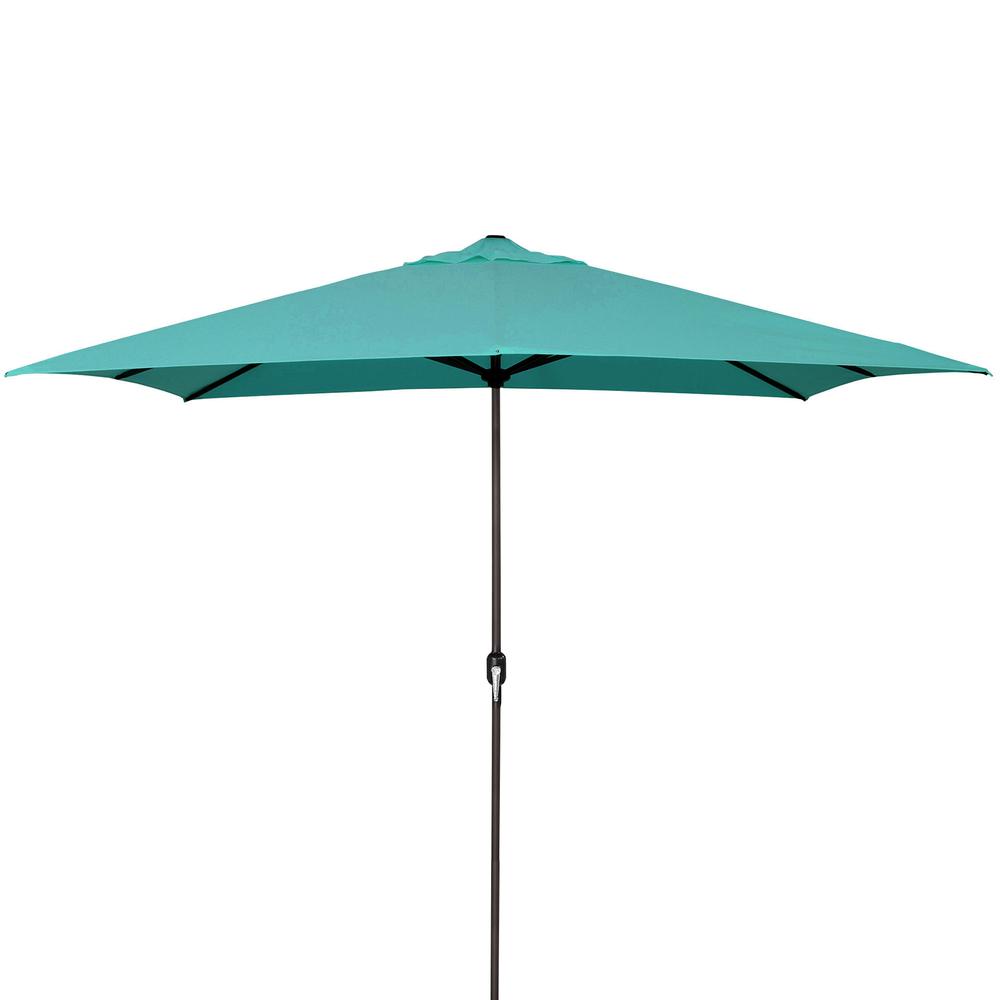 Aruba Solid Outdoor Rectangular Patio Umbrella with Crank Opening. Picture 1
