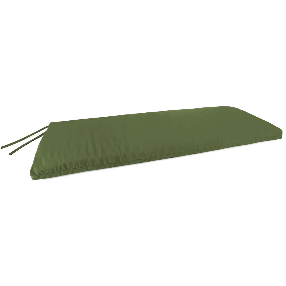 Veranda Hunter Green Solid Outdoor Settee Swing Bench Cushion with Ties. Picture 1