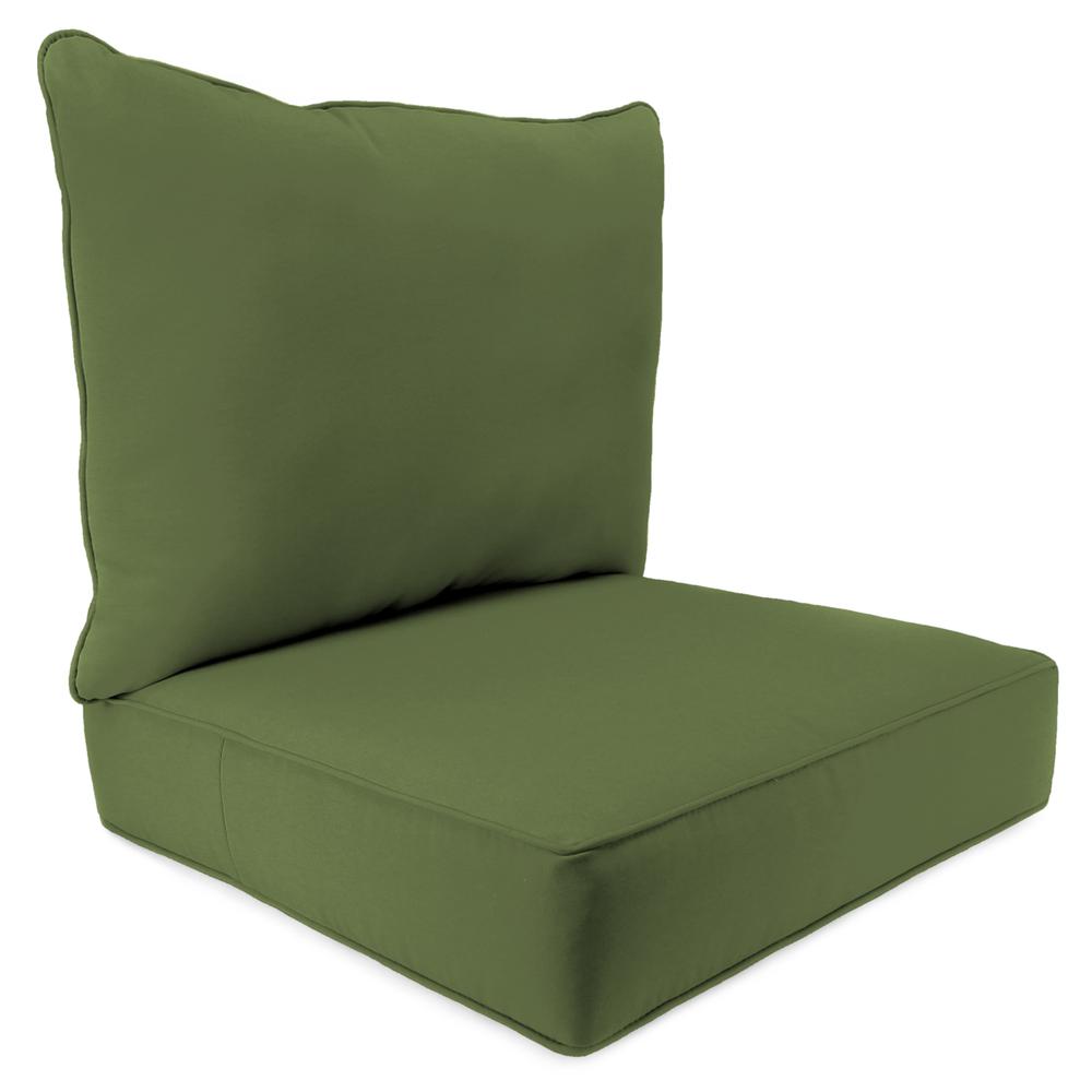 Veranda Hunter Green Outdoor Chair Seat and Back Cushion Set with Welt. Picture 1