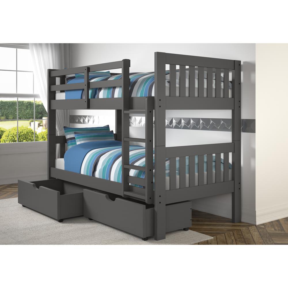 Twin/Twin Mission Bunk Bed, Drawers Or Trundle Not Included. Picture 5