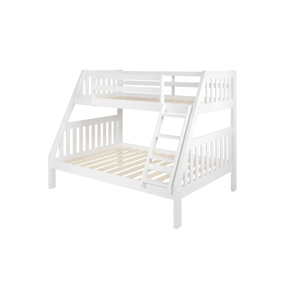 Twin/Full Mission Bunk Bed White. Picture 1