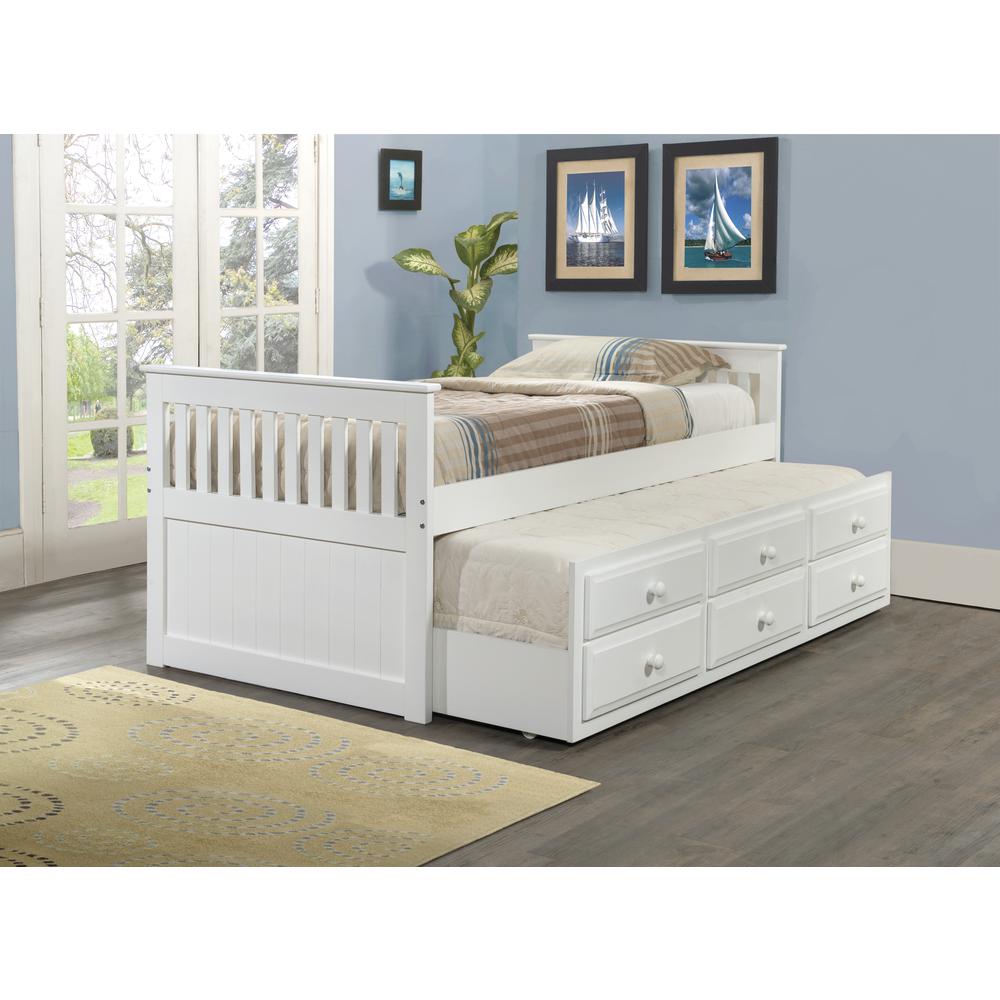 Twin Mission Captains Trundle Bed. Picture 1