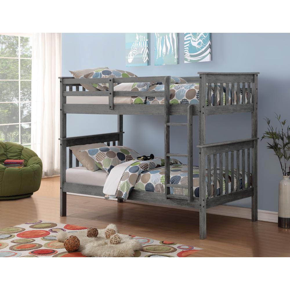 Twin/Twin Mission Bunk Bed, no drawers included. Picture 1