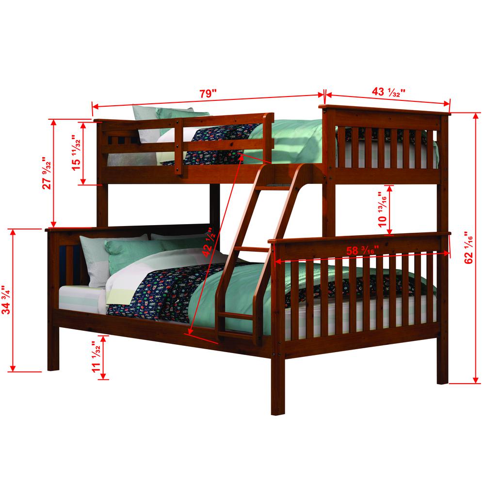 Twin/Full Mission Bunk Bed, No Drawers Included. Picture 2