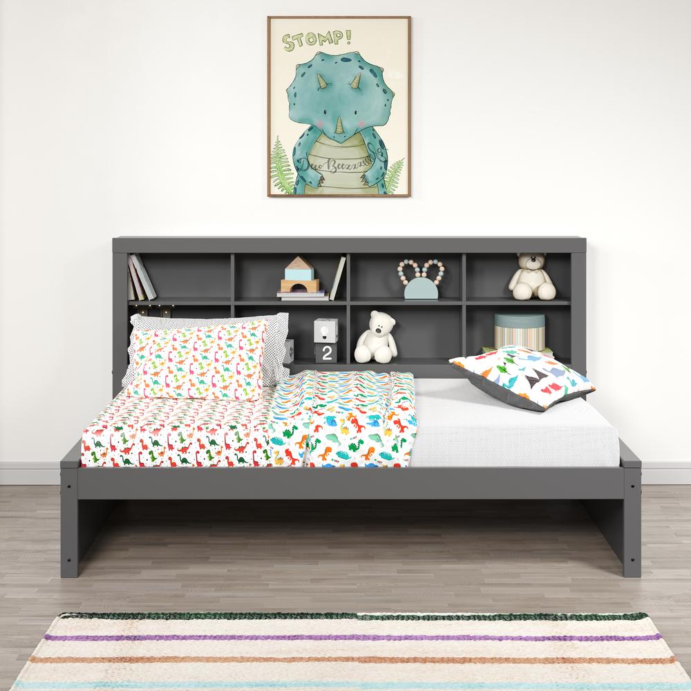 TWIN BOOKCASE DAYBED GARK GREY. Picture 6