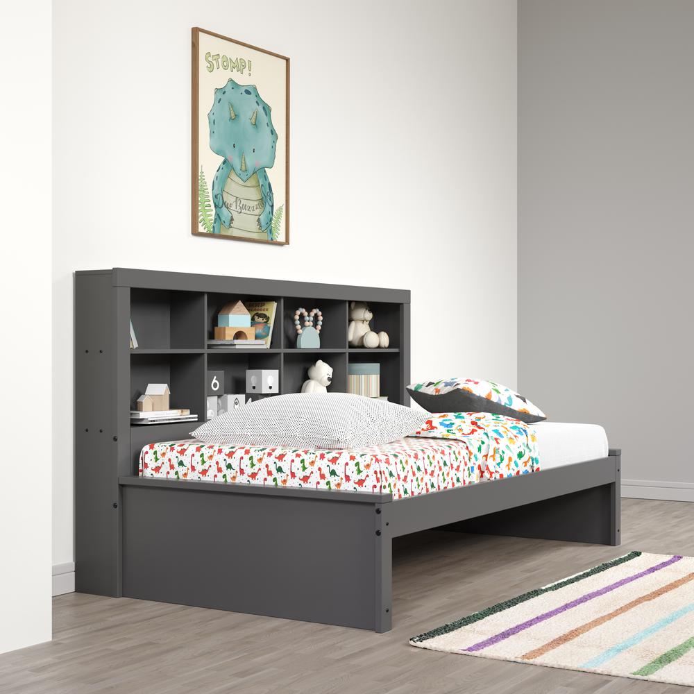 TWIN BOOKCASE DAYBED GARK GREY. Picture 7