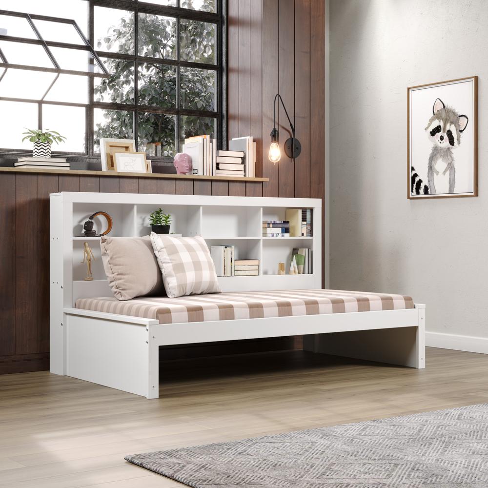 TWIN BOOKCASE DAYBED WHITE. Picture 5