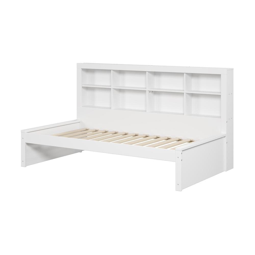 TWIN BOOKCASE DAYBED WHITE. Picture 1
