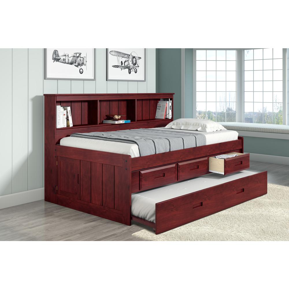 Twin Daybed Bookcase Captains Bed With 3 Drawer Storage And Twin ...