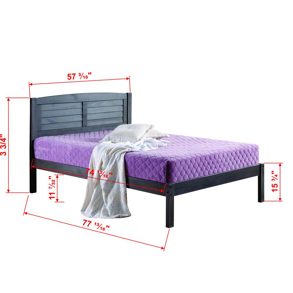 Full Louver Bed W/Dual Under Bed Drawer. Picture 4